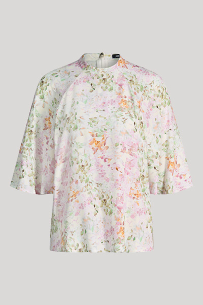 Brina blouse in pink/green patterned