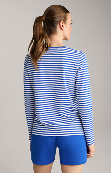 Long-sleeved Shirt in Blue/White Stripes