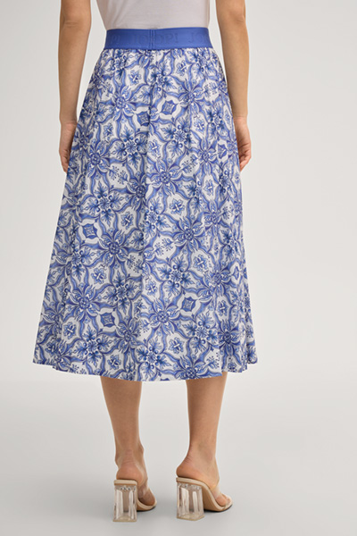 Rock Saki in Weiß/Blau gemustert