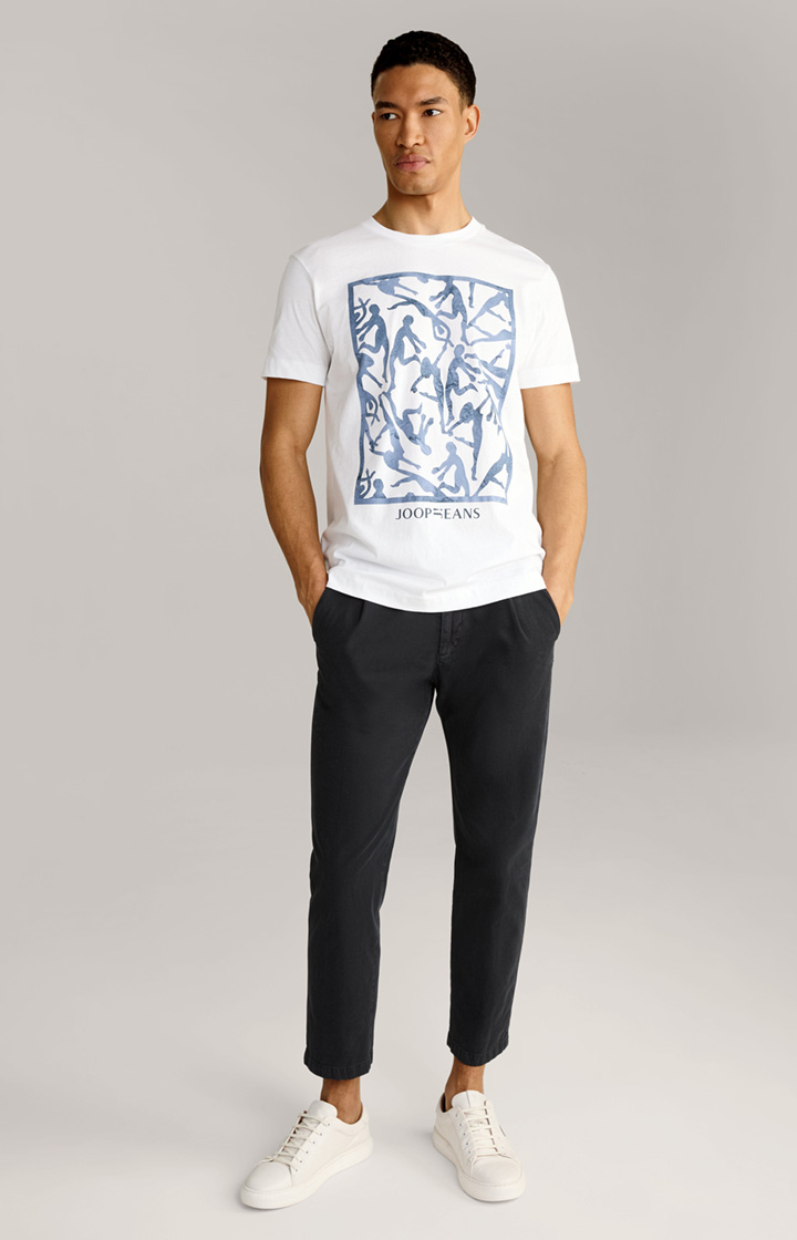T-shirt bawełniany Cyrill w kolorze białym