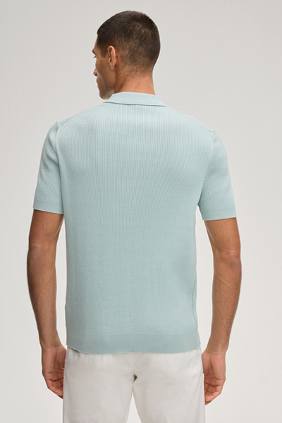 Poloshirt Willo in Salbei gerippt