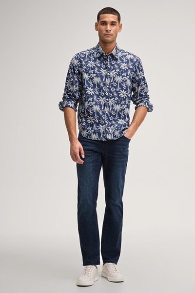 Hawo shirt in navy blue pattern