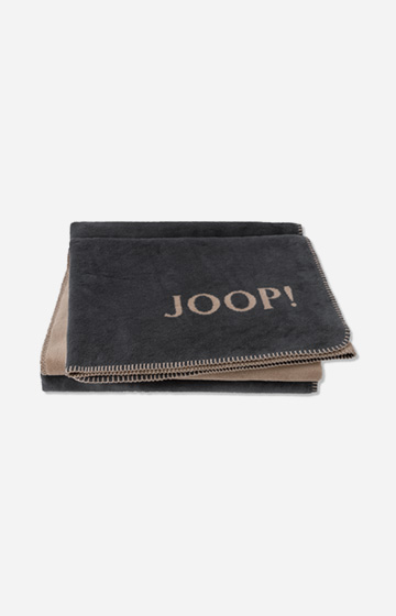 JOOP! UNI DOUBLEFACE Blanket in Anthracite/Caramel