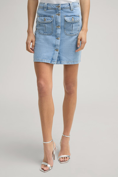 Rosa Denim Skirt in Light Blue