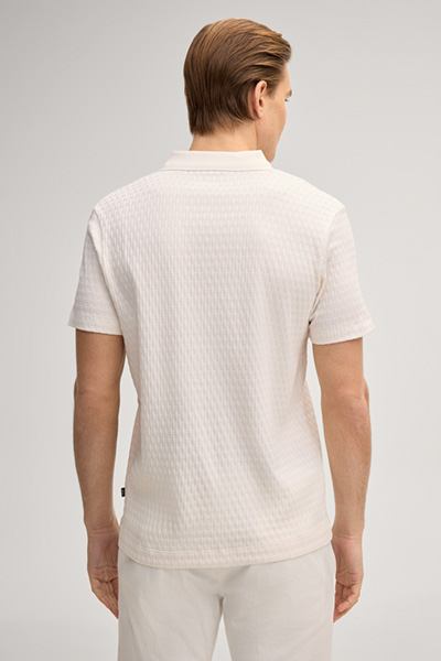 Poloshirt Jorge in Offwhite strukturiert