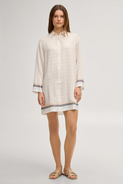 Modern Essence lounge dress in cream with pattern