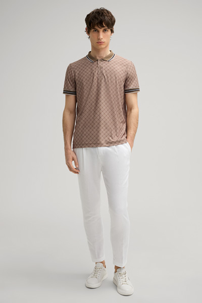 Cornflower Talon Polo Shirt in Light Brown