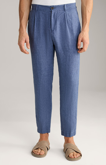 Lester Linen Trousers in Blue