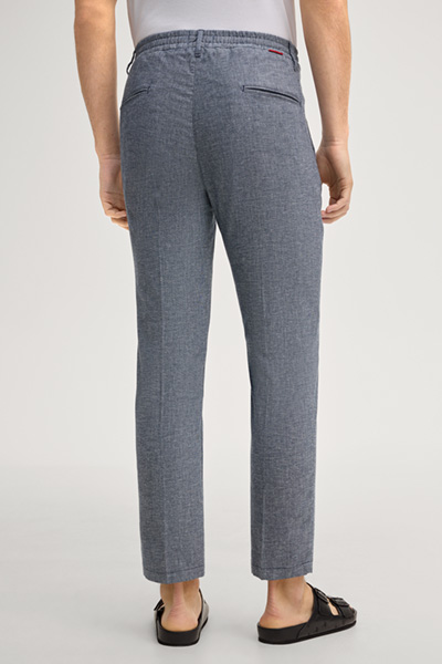 Pleated trousers Lead in navy marl