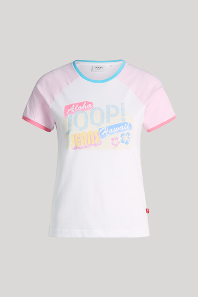 Torbina T-shirt in White/Pastel Pink