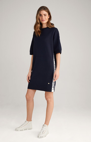 Cotton Modal Knitted Dress in Navy
