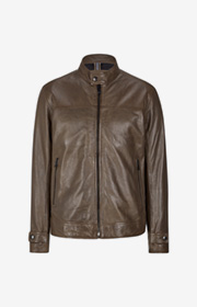 Lederjacke Cleary in Fossil-Braun