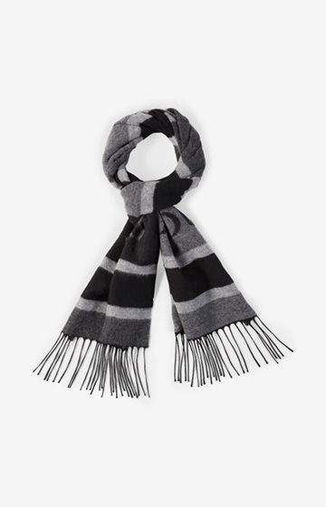 Schal Largo in Schwarz/Grau gestreift