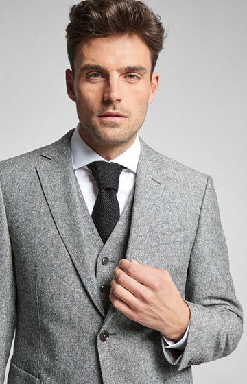 Sakko Halo in Grau meliert