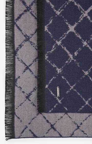 Schal Fargo in Navy/Graphit gemustert