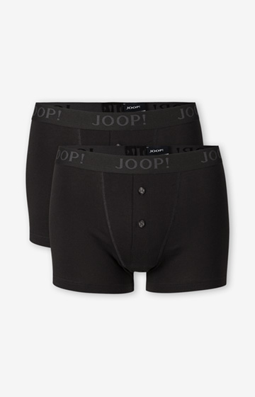 2-er Pack Fine Cotton Stretch Long Boxer in Schwarz