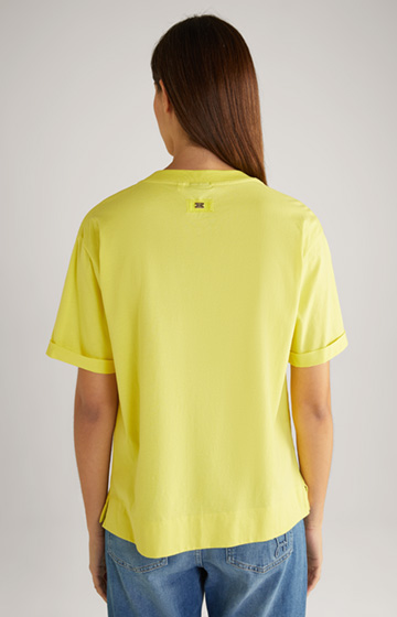 T-shirt bawełniany w kolorze żółtym