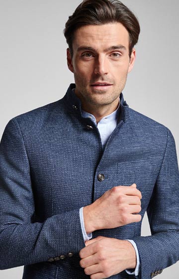 Sakko Hankook in Blau gemustert