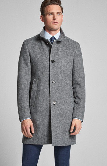 Mantel Maron in Grau-Melange