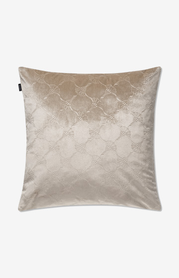 Velvety cushion cover in beige