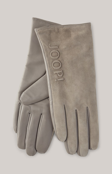 Leather Gloves in Grey