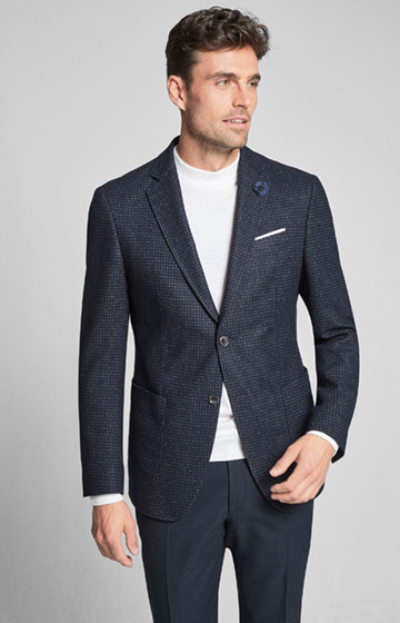 Sakko Four in Dunkelblau gemustert