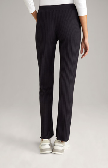 Knitted Trousers in Navy