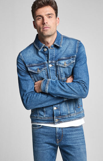 Jeans-Jacke Jax in Navy/Washed-Blue