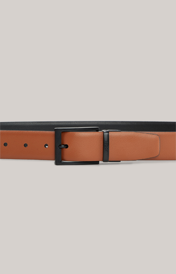 Reversible Belt in Black/Light Brown