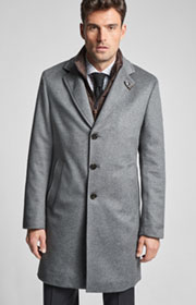 Mantel Morris in Grau melange