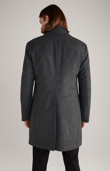 Morris Wool Blend Coat in Anthracite Check