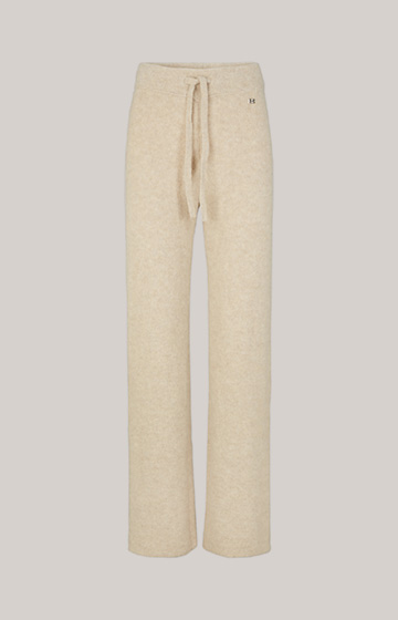Knitted Trousers in Beige