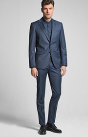 Baukasten-Hose Blayr in Navy gemustert