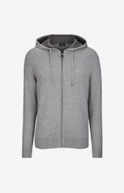 Strick-Hoodie Libo in Grau meliert 