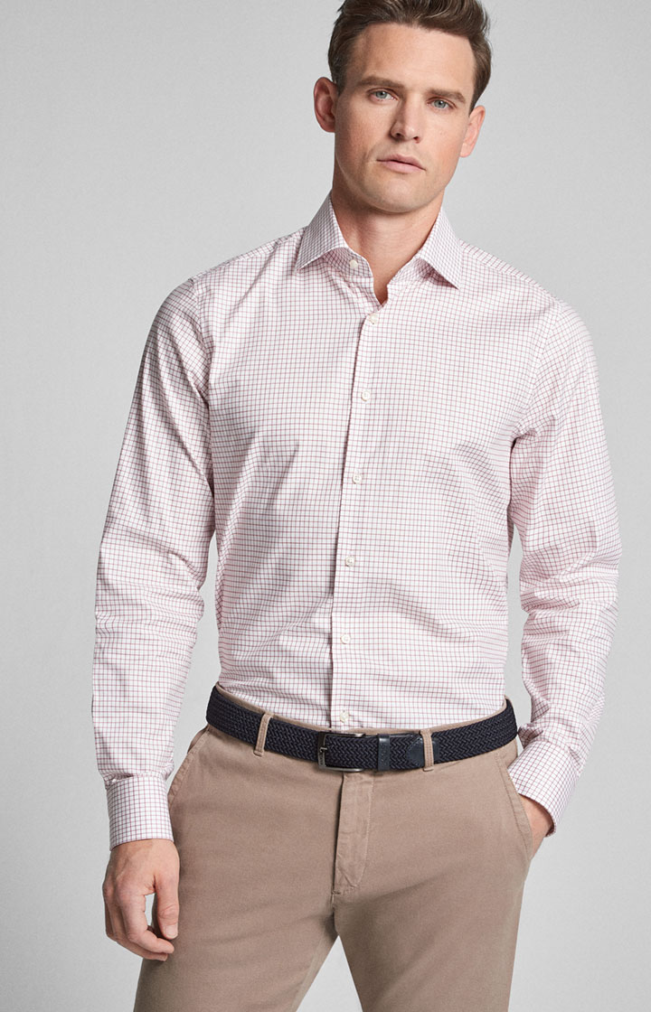 Hemd Mika in Bordeaux/Weiß kariert