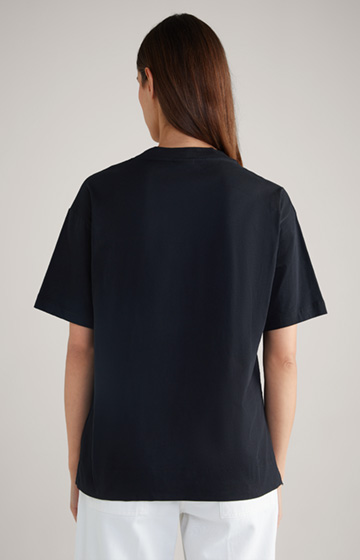 Baumwoll-T-Shirt in Schwarz