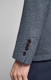 Sakko Hankez in Dunkelblau gemustert