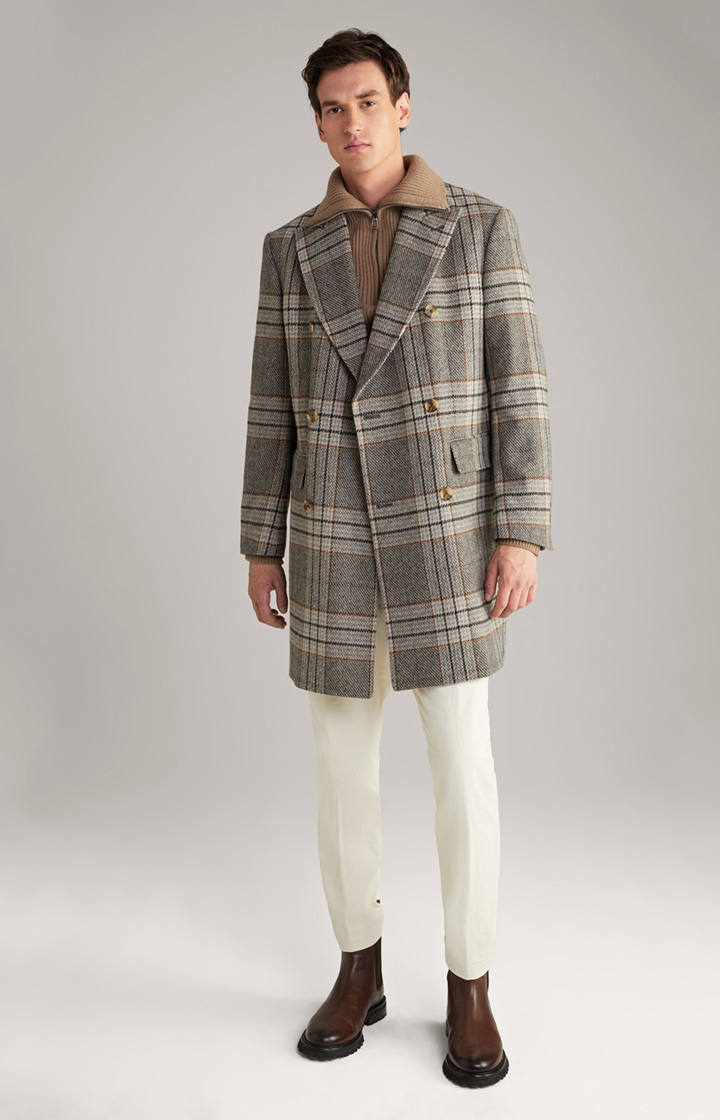 Opoldo coat in a grey pattern