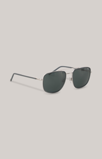 Sonnenbrille in Silber/Grau
