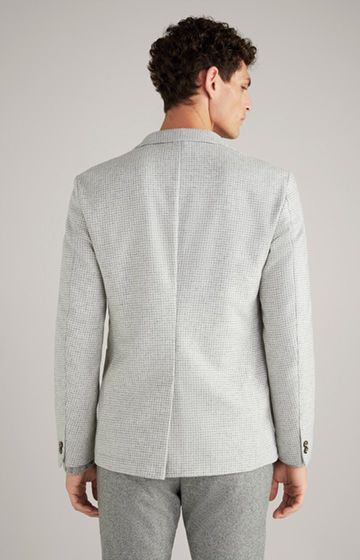 Laig Jacket in Light Grey/Off-white