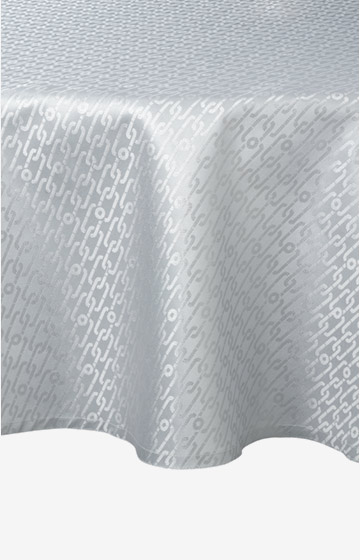 JOOP! CHAINS ALLOVER round tablecloth, Ø 160 cm, silver