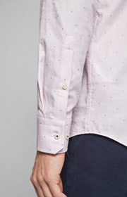 Hemd Pajos-W - bügelleicht - in Rosé gemustert 