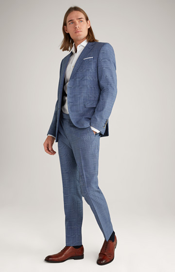 Herby-Blayr suit in pastel blue check