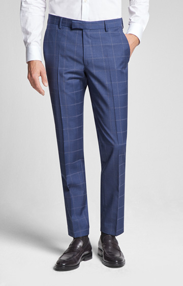 Baukasten-Hose Brad in Blau gemustert