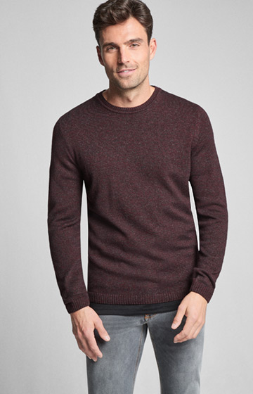 Pullover Harlow in Pflaume/Grau meliert