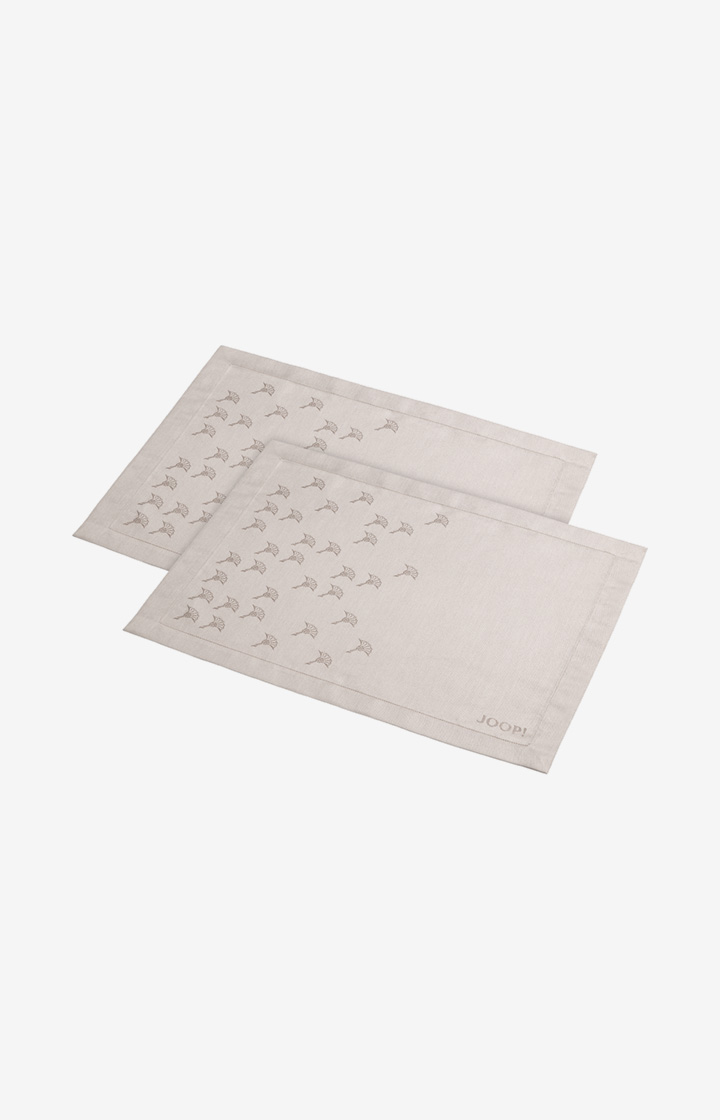 Faded Cornflower Place Mats Pack of 2 in Sand - Set of 2, 36 x 48 cm