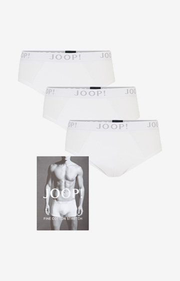3er-Pack Fine Cotton-Stretch Slips in Weiß