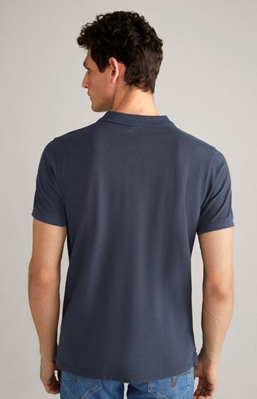 Ambrosio Cotton Polo Shirt in Dark Blue