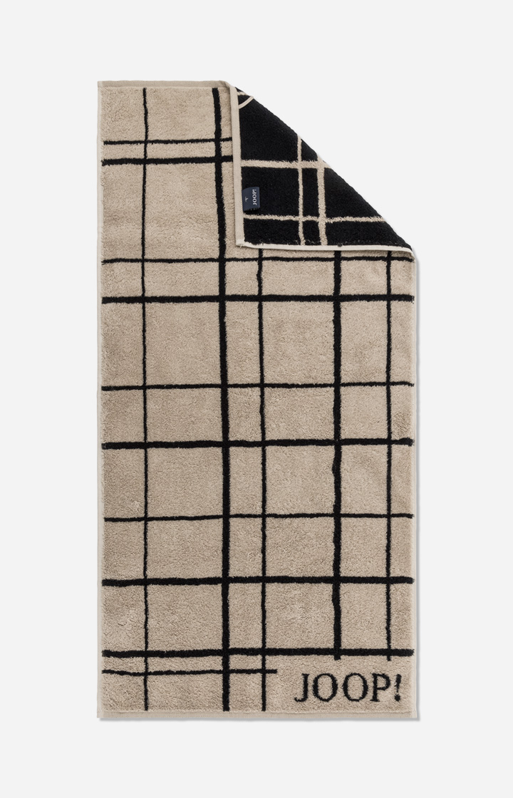 Ręcznik do rąk SELECT LAYER marki JOOP! w kolorze hebanowym, 50 x 100 cm