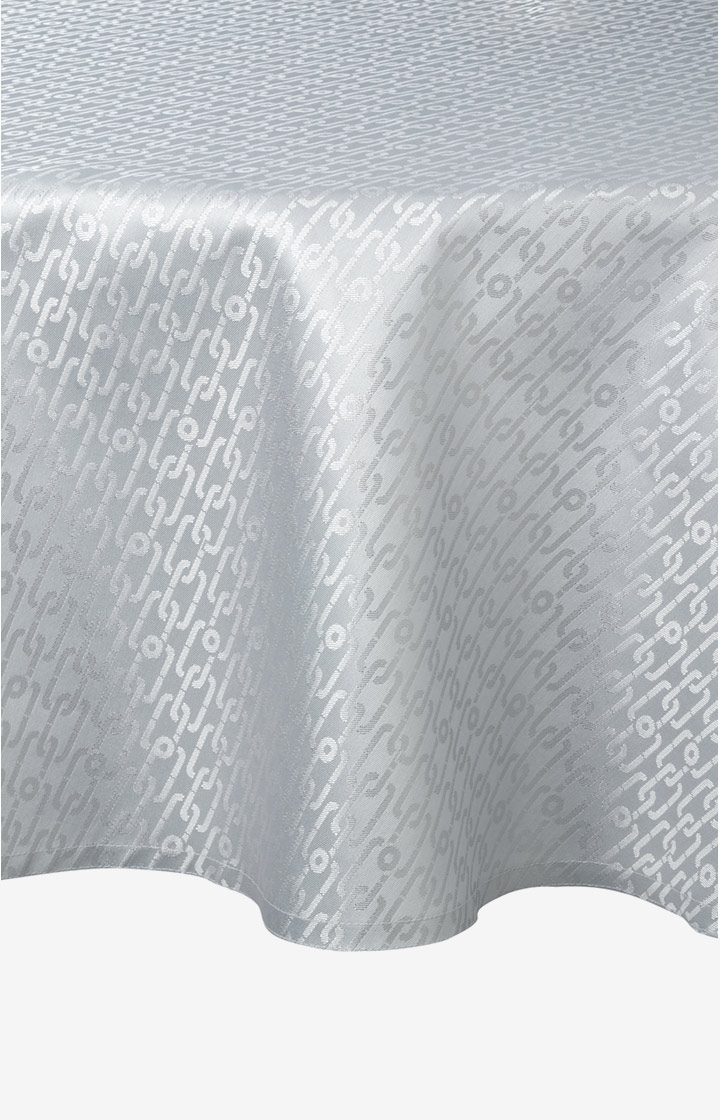 JOOP! CHAINS ALLOVER round tablecloth, Ø 180 cm, silver